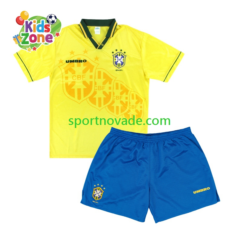 Brasilien Retro Heim Trikot Kinder Kurzarm 1994