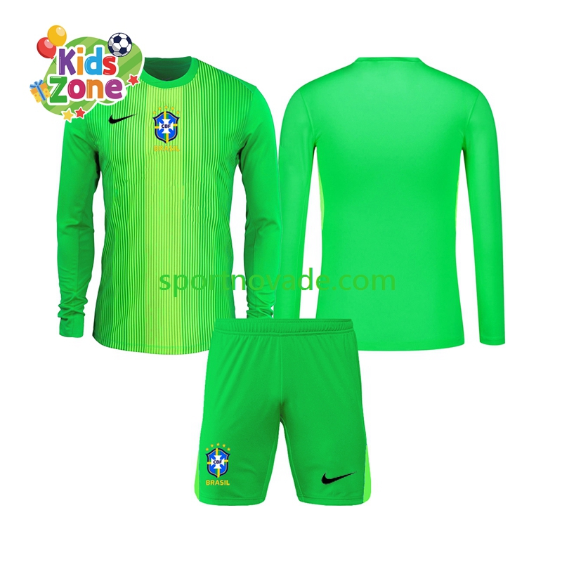 Brasilien Torwart Heim Trikot Kinder Langarm 2026
