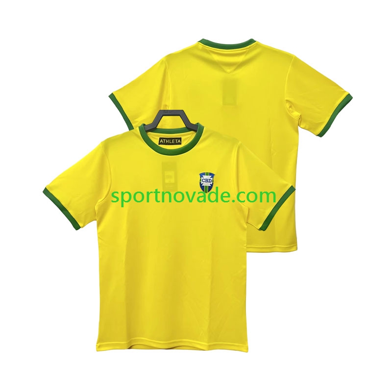 Brasilien 1970 Retro Heim Trikot Herren Kurzarm