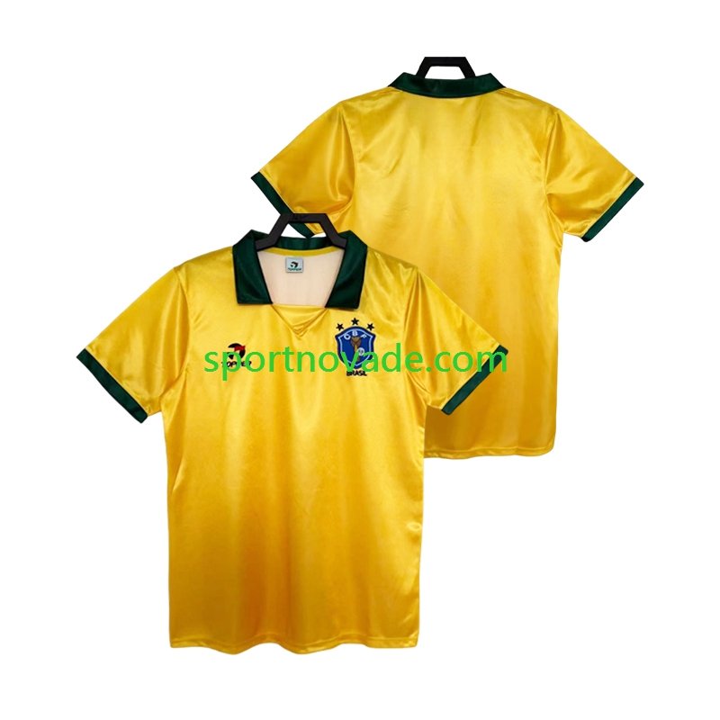 Brasilien Retro Heim Trikot Herren Kurzarm 1988