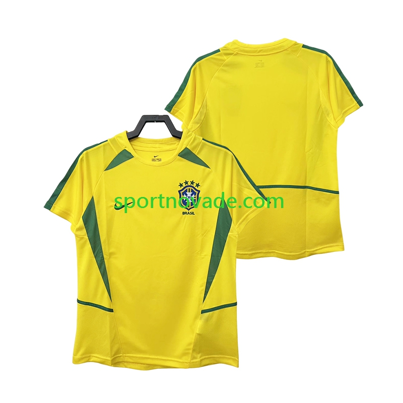 Brasilien Retro Heim Trikot Herren Kurzarm 2002