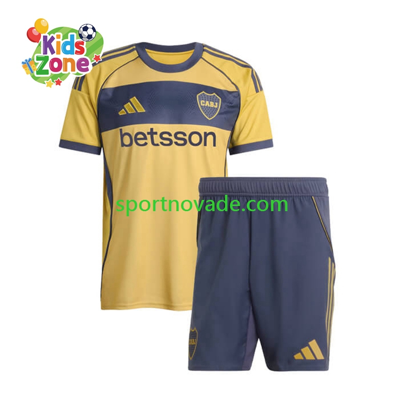 Boca Juniors Auswärts Trikot Kinder Kurzarm 2025-2026