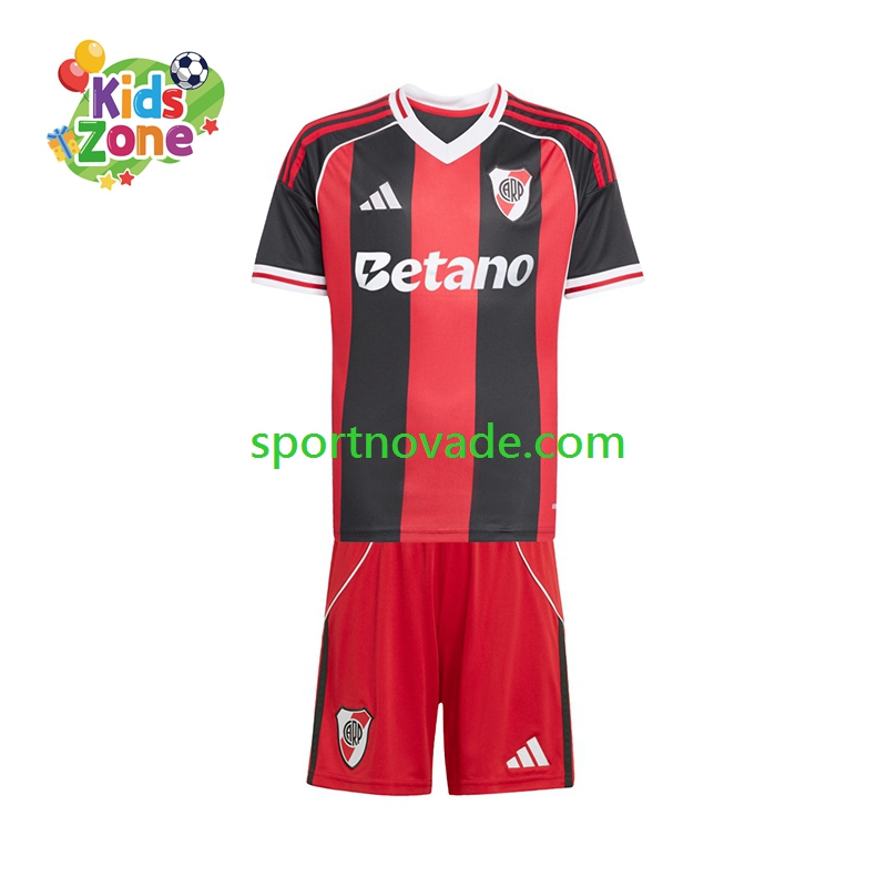 River Plate Auswärts Trikot Kinder Kurzarm 2025-2026