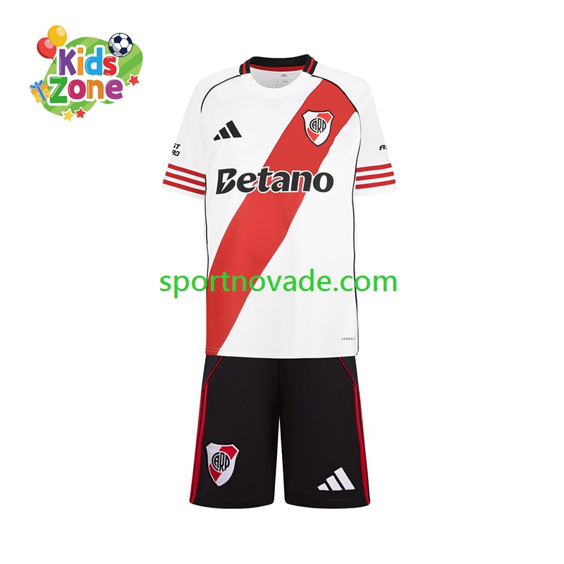 River Plate Heim Trikot Kinder Kurzarm 2025-2026