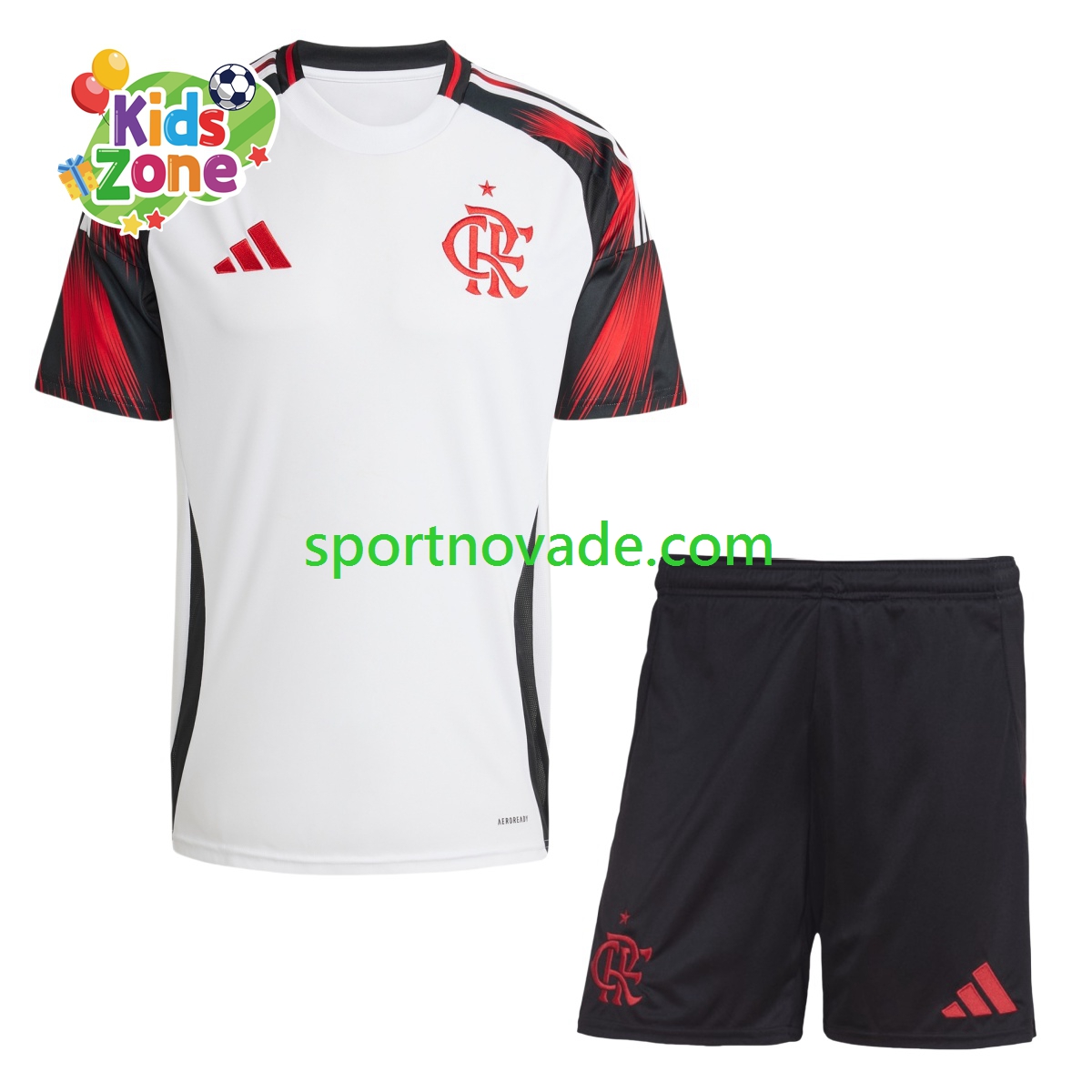 CR Flamengo Auswärts Trikot Kinder Kurzarm 2025-2026