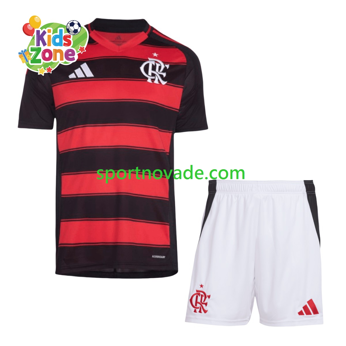 CR Flamengo Heim Trikot Kinder Kurzarm 2025-2026