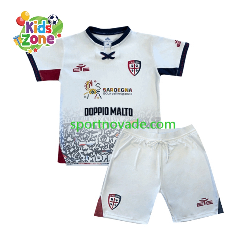 Cagliari Auswärts Trikot Kinder Kurzarm 2025-2026