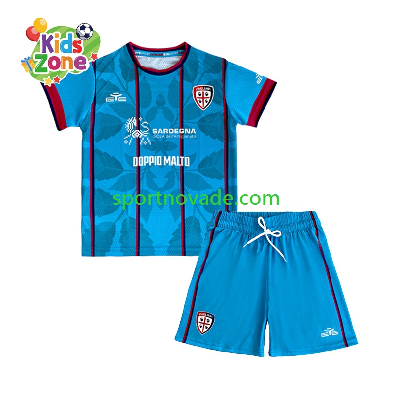 Cagliari Dritt Trikot Kinder Kurzarm 2025-2026