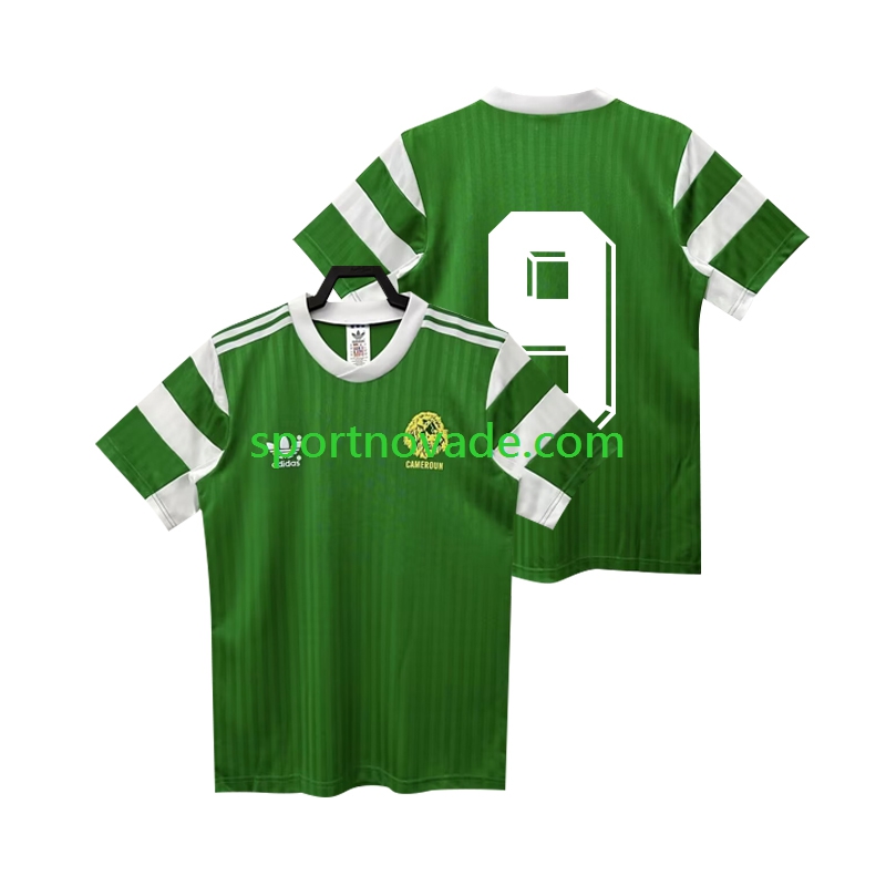Kamerun 9 Retro Heim Trikot Herren Kurzarm 1990