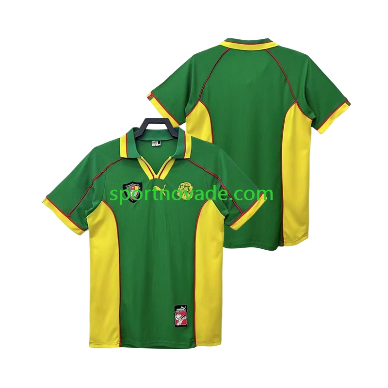 Kamerun Retro Heim Trikot Herren Kurzarm 1998