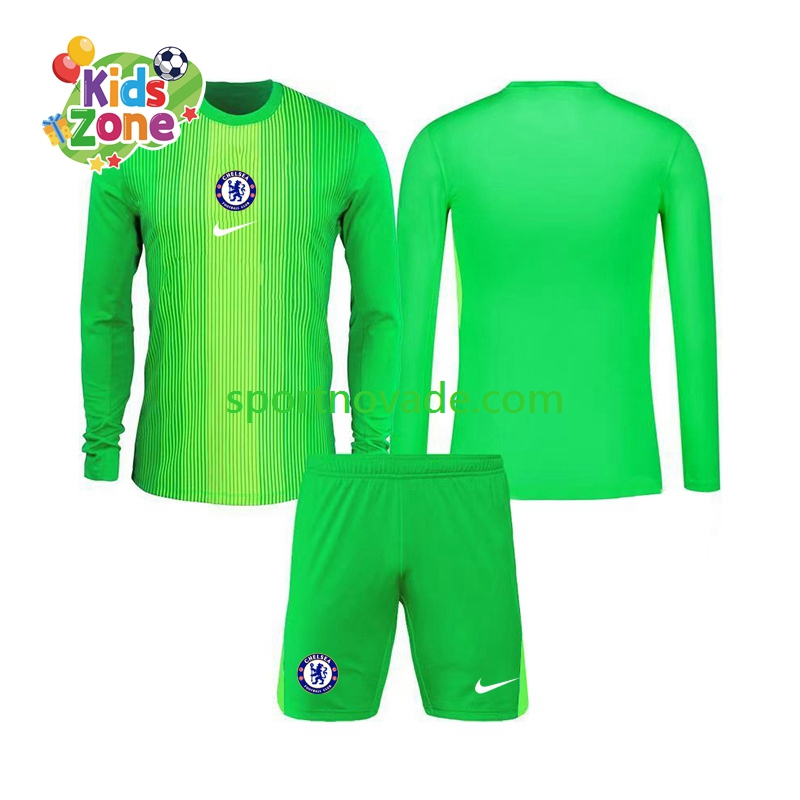 Chelsea Torwart Auswärts Trikot Kinder Langarm 2025-2026