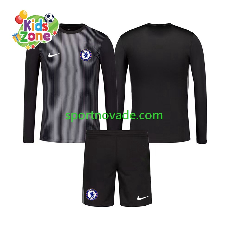Chelsea Torwart Heim Trikot Kinder Langarm 2025-2026