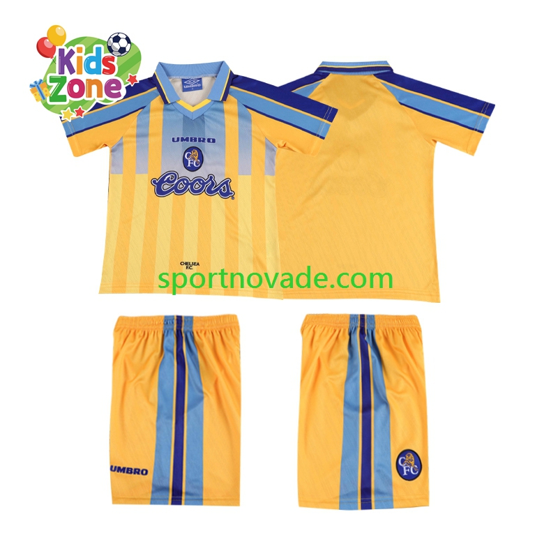 Chelsea Retro Auswärts Trikot Kinder Kurzarm 1995 1997
