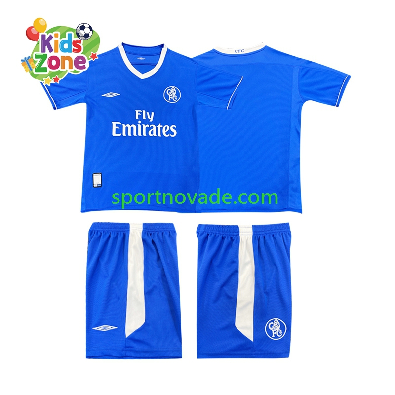 Chelsea Retro Heim Trikot Kinder Kurzarm 2003 2005