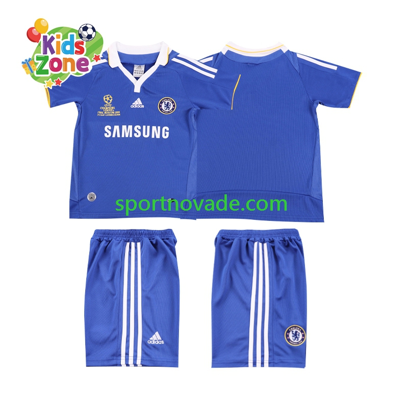 Chelsea Retro Heim Trikot Kinder Kurzarm 2007 2008