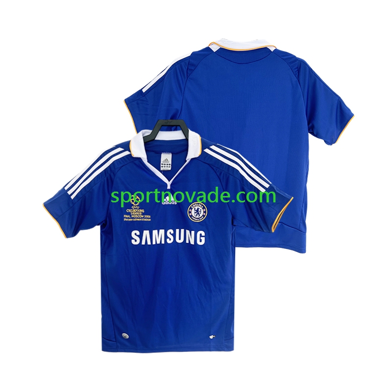 Chelsea Retro Heim Trikot Herren Kurzarm 2007 2008