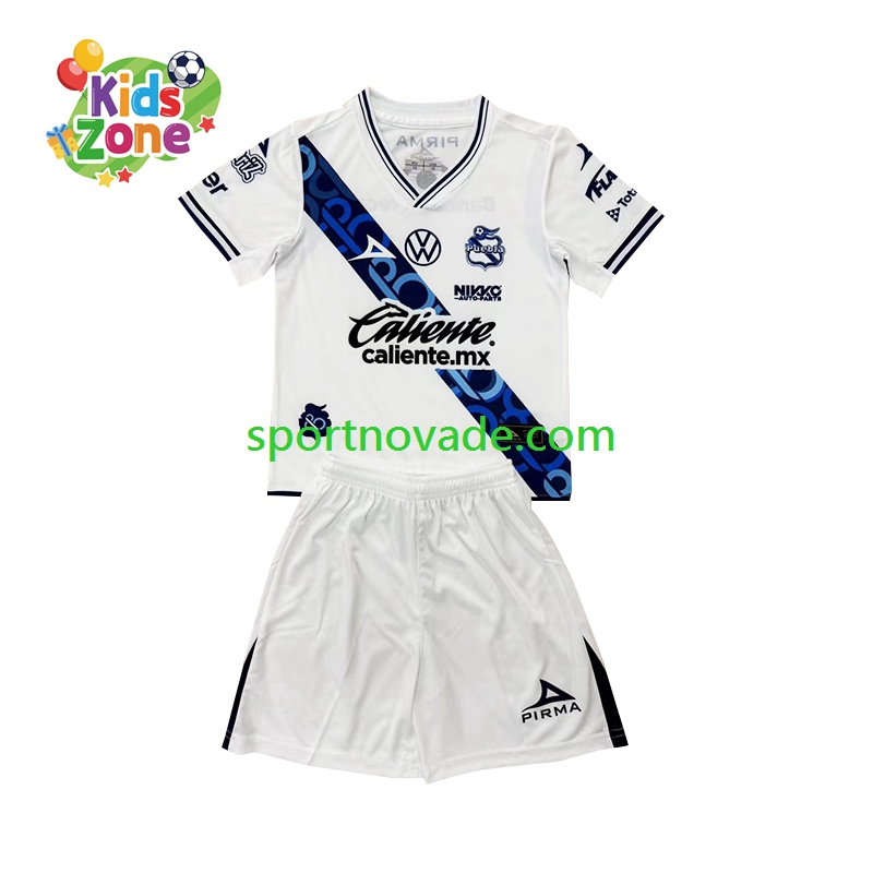 Club Puebla Heim Trikot Kinder Kurzarm 2024-2025