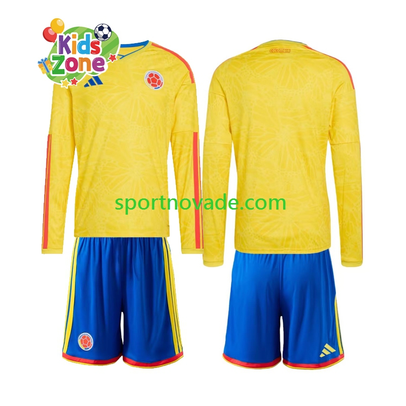 Kolumbien Heim Trikot Kinder Langarm World Cup 2026