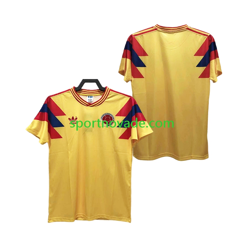 Kolumbien Retro Heim Trikot Herren Kurzarm 1990