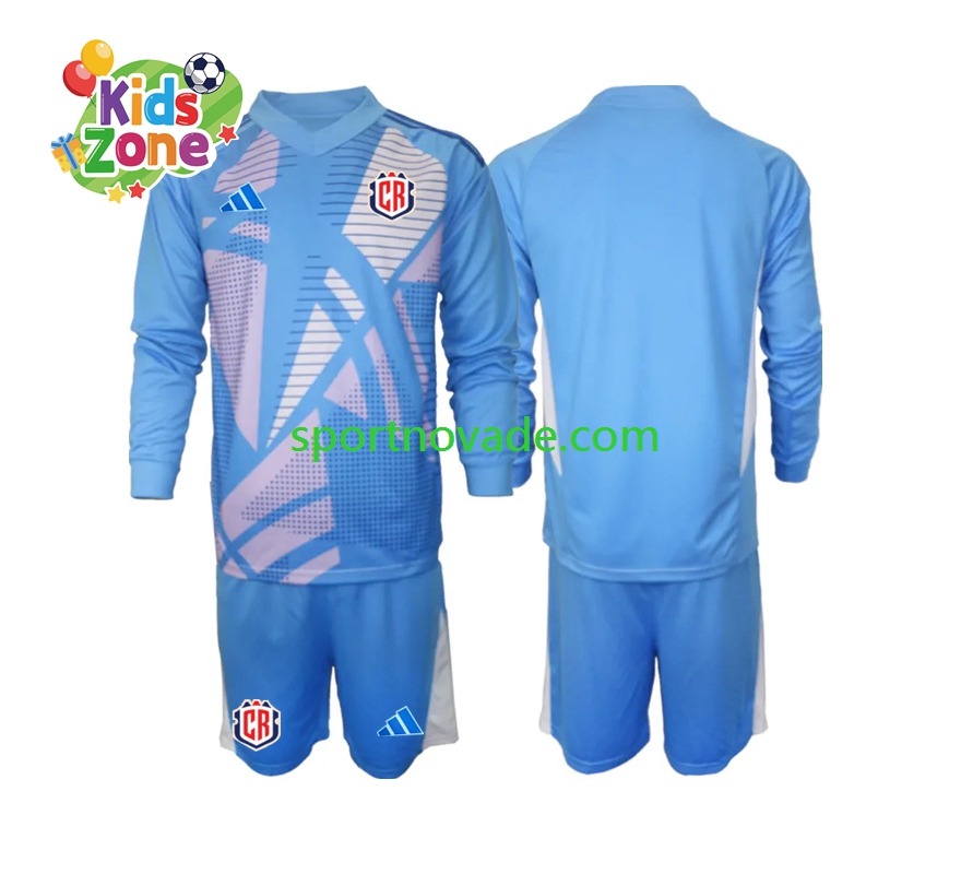 Costa Rica Torwart Heim Trikot Kinder Langarm 2024