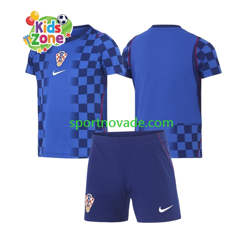 Kroatien Auswärts Trikot Kinder Kurzarm World Cup 2026