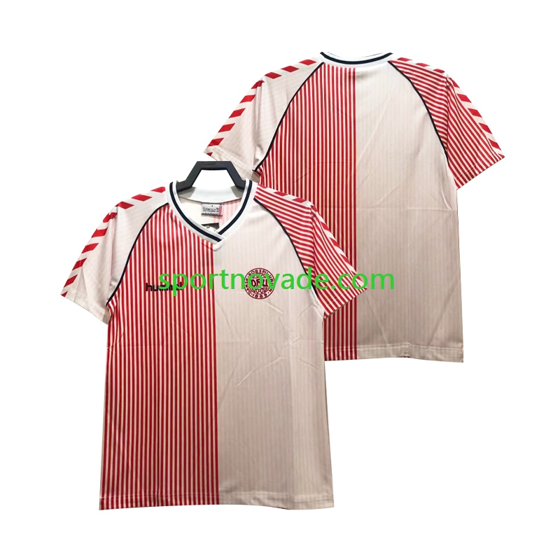 Dänemark Retro Auswärts Trikot Herren Kurzarm 1986