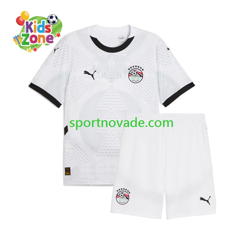 Ägypten Auswärts Trikot Kinder Kurzarm 2024-2025