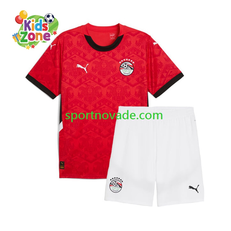 Ägypten Heim Trikot Kinder Kurzarm 2024-2025