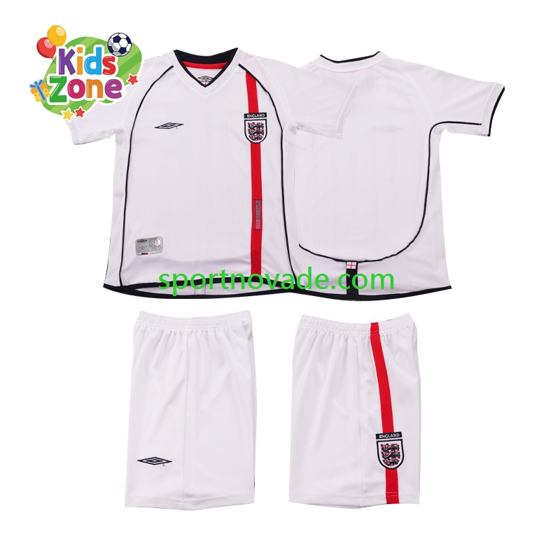 England Retro Heim Trikot Kinder Kurzarm 2002