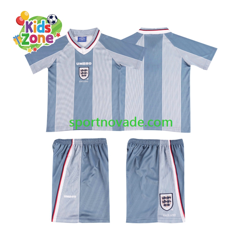 England Retro Auswärts Trikot Kinder Kurzarm 1996