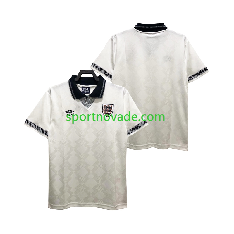 England Retro Heim Trikot Herren Kurzarm 1990