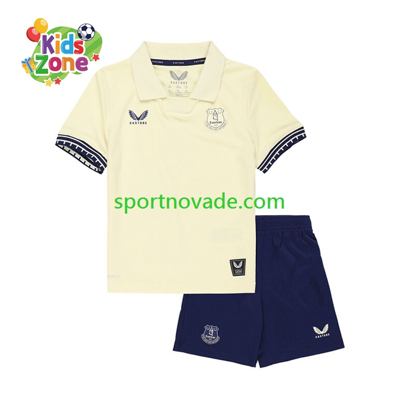 Everton Auswärts Trikot Kinder Kurzarm 2025-2026