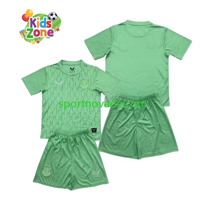 Everton Torwart Heim Trikot Kinder Kurzarm 2025-2026