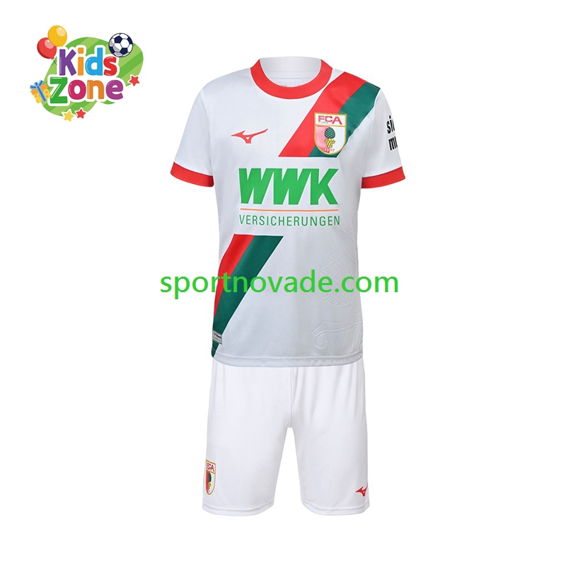 FC Augsburg Heim Trikot Kinder Kurzarm 2025-2026