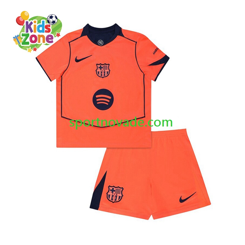 FC Barcelona Dritt Trikot Kinder Kurzarm 2025-2026