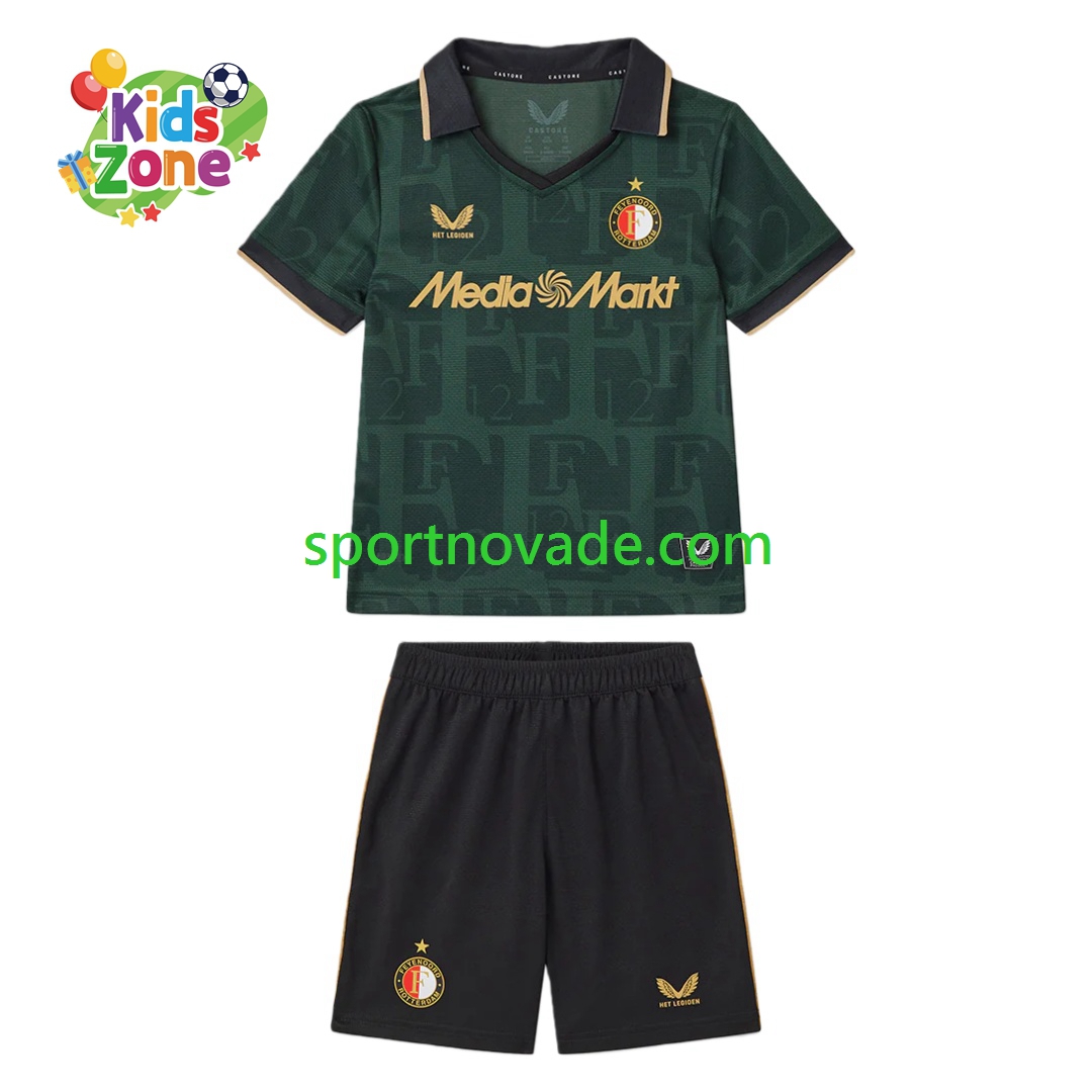Feyenoord Rotterdam Viertes Trikot Kinder Kurzarm 2025-2026