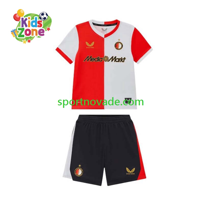 Feyenoord Rotterdam Heim Trikot Kinder Kurzarm 2025-2026