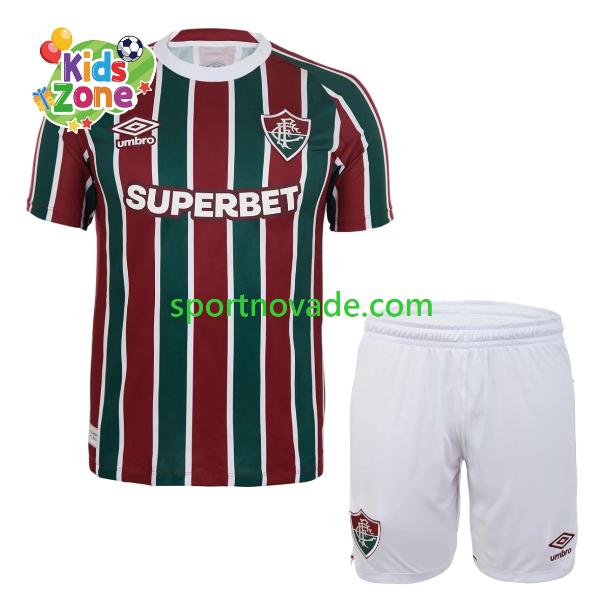 Fluminense Heim Trikot Kinder Kurzarm 2025-2026