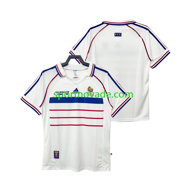 Frankreich Retro Auswärts Trikot Herren Kurzarm 1998