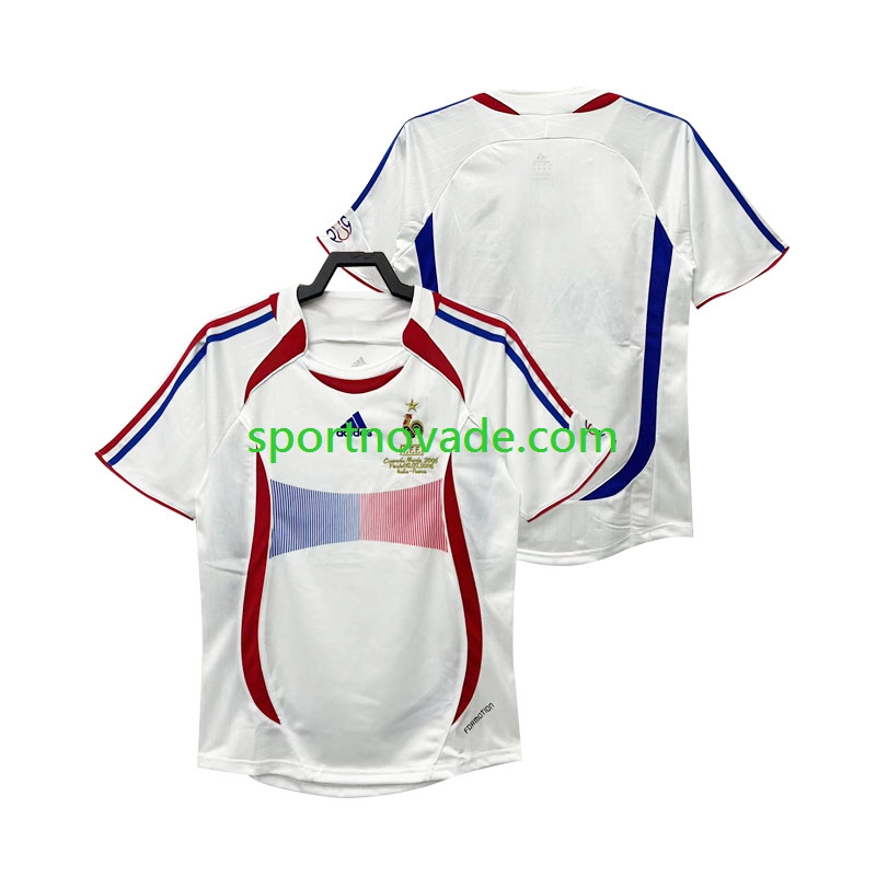 Frankreich Retro Auswärts Trikot Herren Kurzarm 2006
