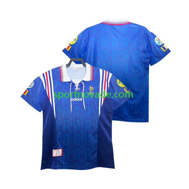 Frankreich Retro Heim Trikot Herren Kurzarm 1996