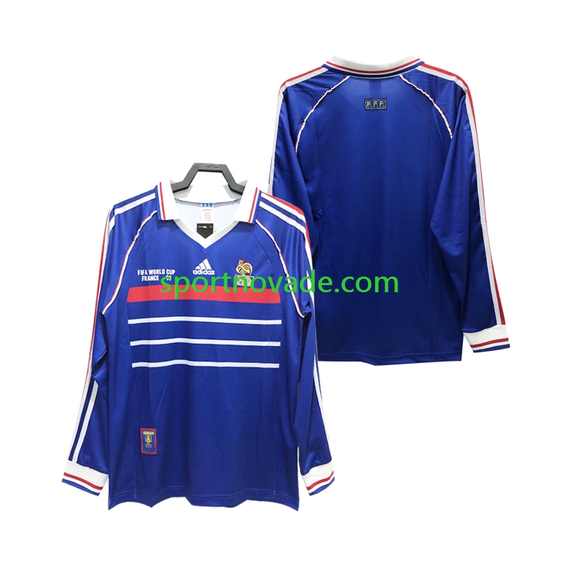 Frankreich Retro Heim Trikot Herren Langarm 1998