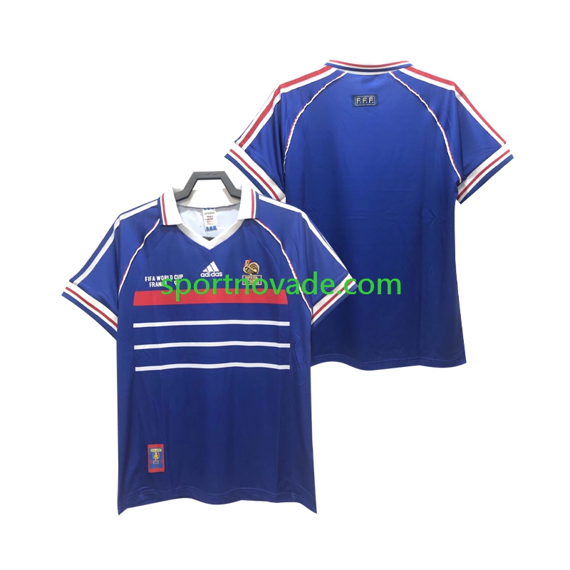 Frankreich Retro Heim Trikot Herren Kurzarm 1998