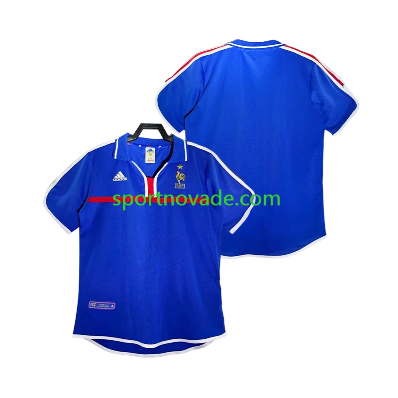 Frankreich Retro Heim Trikot Herren Kurzarm 2000