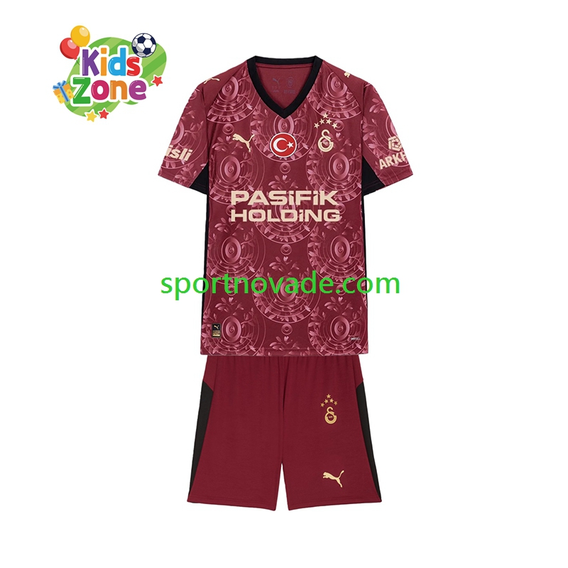 Galatasaray Dritt Trikot Kinder Kurzarm 2025-2026