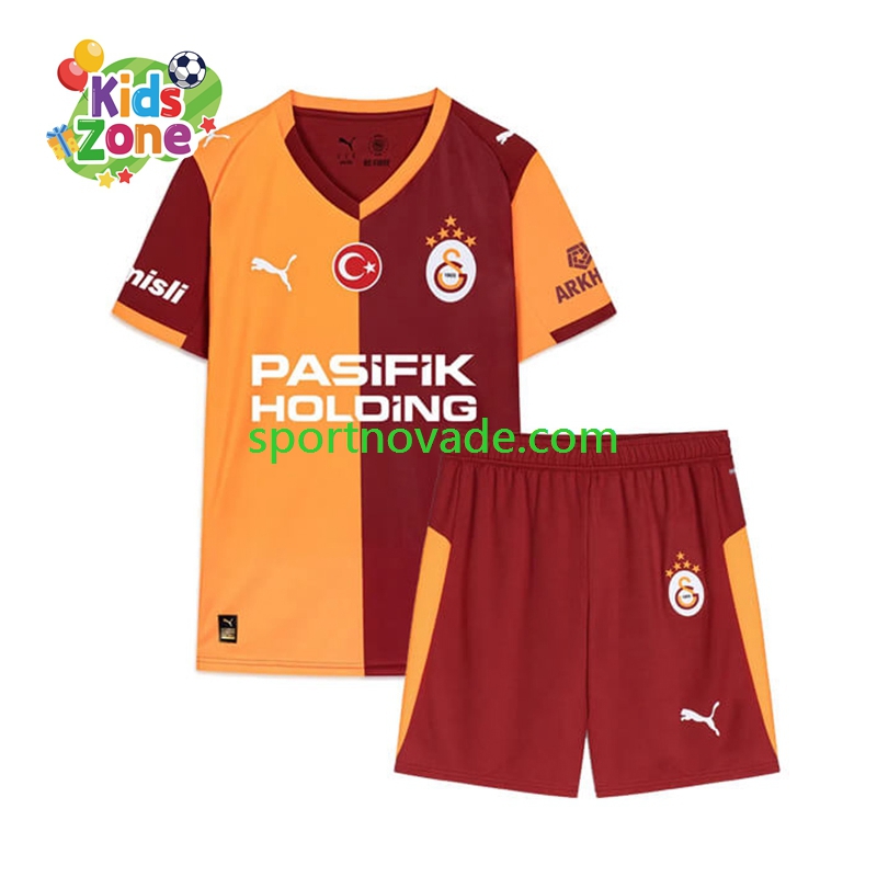 Galatasaray Heim Trikot Kinder Kurzarm 2025-2026