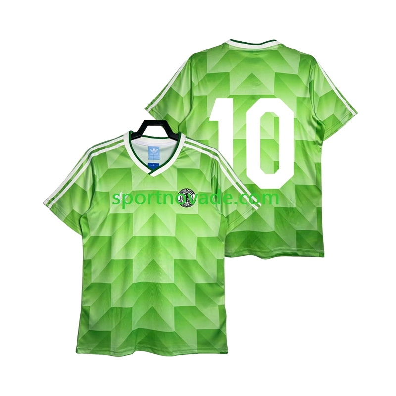 Deutschland 10 Retro Auswärts Trikot Herren Kurzarm 1990
