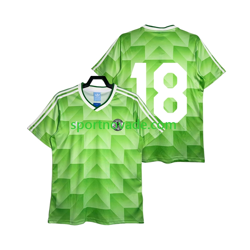 Deutschland 18 Retro Auswärts Trikot Herren Kurzarm 1990