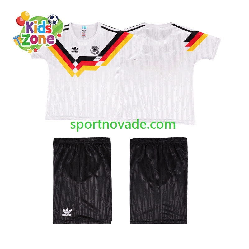Deutschland Retro Heim Trikot Kinder Kurzarm 1990