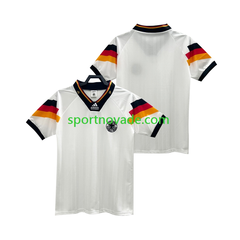 Deutschland Retro Heim Trikot Herren Kurzarm 1992